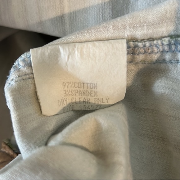 Hale Bob Vintage Retro Lace Up Striped Embroidered Corduroy Flared Pants - 2 - Picture 9 of 11